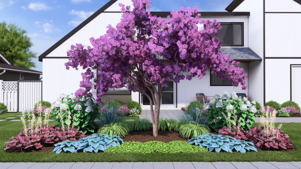 Design Ideas for Gardens with Purple Flower Trees