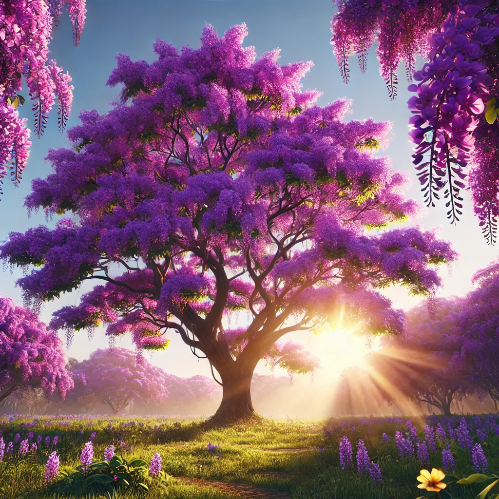 purple flower tree