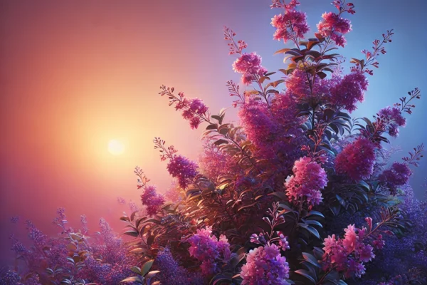 shrub with purple flowers